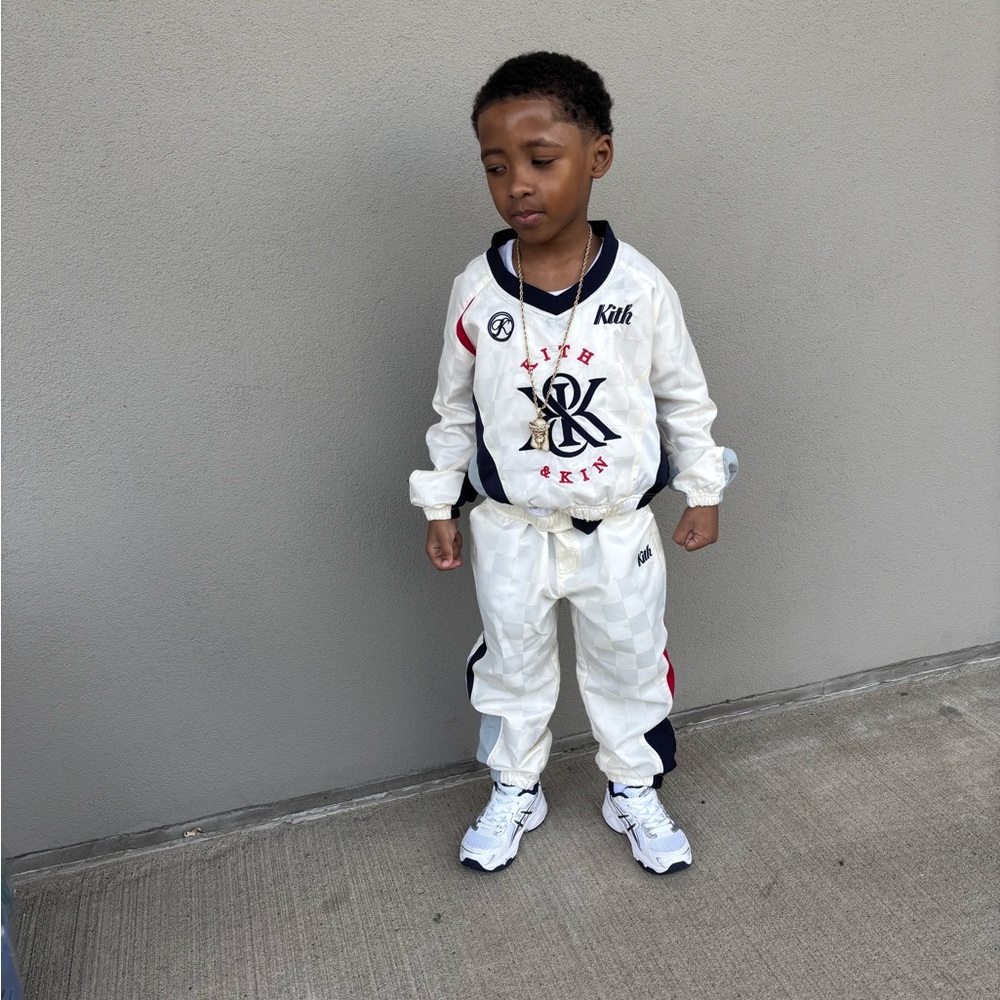 Kith White and Navy Kids Tracksuit